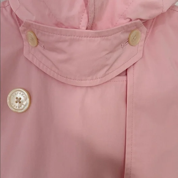 Like new! Ralph Lauren Double-breasted fully lined pink raincoat, size L - Picture 2 of 16